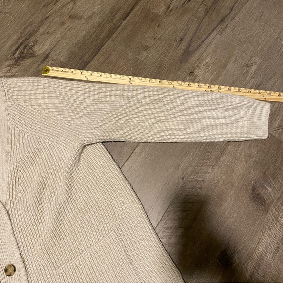 Gap Long Button Front Cardigan Grandpa Cotton Wool Blend Sweater - Picture 10 of 11